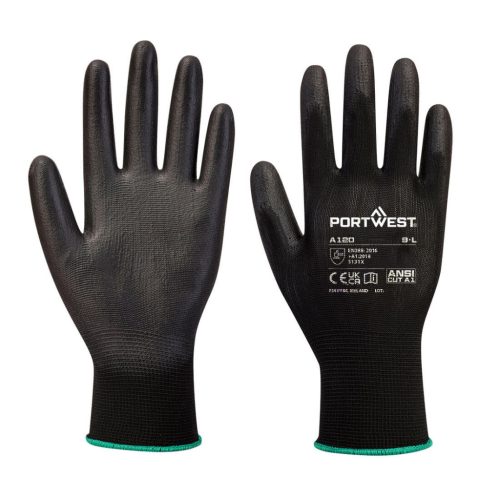 A120BKRXXS Portwest Nylon védőkesztyű PU tenyérmártott