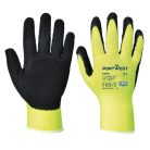 A340YERL Portwest Hi-Vis Grip mártott latex védőkesztyű