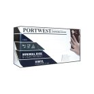 A900CLRL Portwest Vinyl egyszerhasználatos kesztyű, púderezett (100 db)