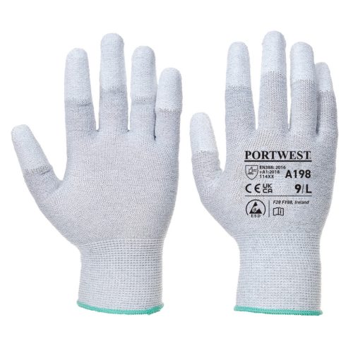 AB198GRRL Portwest ESD ujjvég bevont védőkesztyű multipack (12 pár)