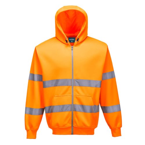 B305ORRXS Portwest Hi-Vis cipzáros pulóver