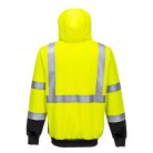 B315YBR4XL Portwest Hi-Vis kéttónusú kapucnis pulóver