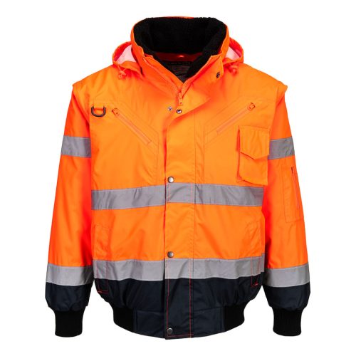 C465ONR4XL Portwest Jól láthatósági bomber munkavédelmi dzseki