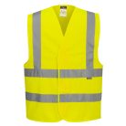 C470YERL/XL Portwest Jól láthatósági két csíkos mellény