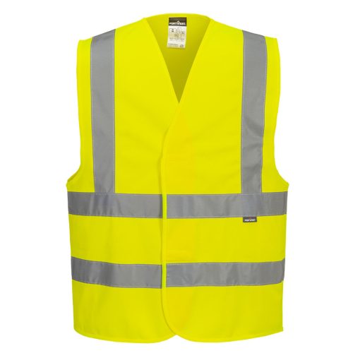 C470YERL/XL Portwest Jól láthatósági két csíkos mellény