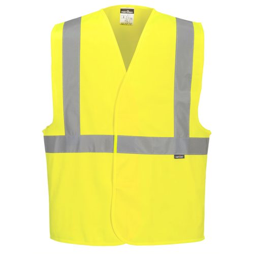 C472YER4X/5X Portwest Jól láthatósági egy csíkos mellény