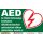 DEFIBRILLÁTOR A TÖLTŐÁLLOMÁSON (BENZINKÚT) MATRICA