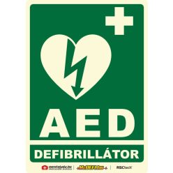 DEFIBRILLÁTOR PIKTOGRAM MATRICA - UTÁNVILÁGÍTÓ