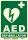 DEFIBRILLÁTOR PIKTOGRAM MATRICA - UTÁNVILÁGÍTÓ
