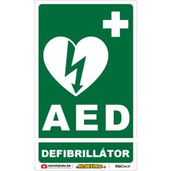 DEFIBRILLÁTOR PIKTOGRAM TÁBLA
