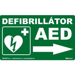 DEFIBRILLÁTOR IRÁNYÍTÓ TÁBLA - JOBB
