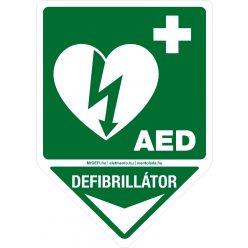 DEFIBRILLÁTOR ITT! TÁBLA