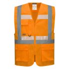 G456ORRXXXL Portwest Glowtex vezetői mellény Ezee cipzárral