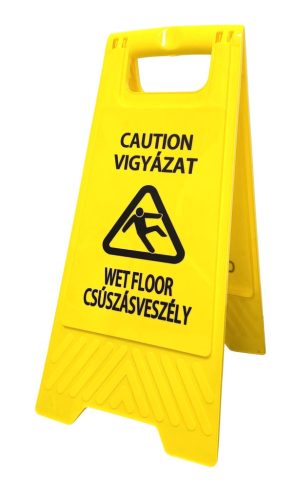 HV20YER Portwest Csúszásveszély figyelmeztető tábla (magyar/angol)