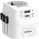 SKROSS PRO Light USB AC30PD, világutazó hálózati csatlakozó átalakító, földelt PD(gyorstöltés)