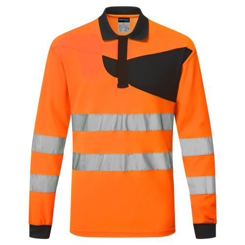 PW220OBR4XL Portwest PW2 Hi-Vis Polo Shirt L/S