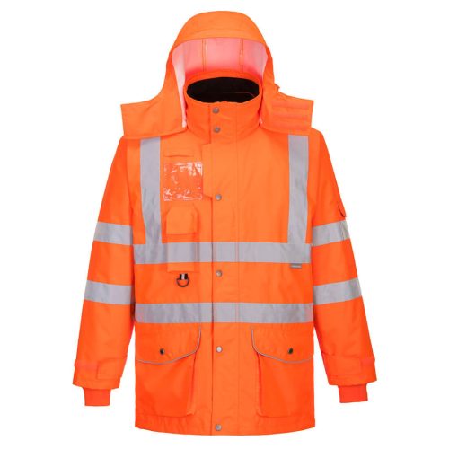 RT27ORRL Portwest Hi-Vis 7-in-1 kabát GO/RT