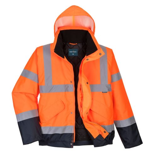 S266ONRXS Portwest Hi-Vis kéttónusú bomber kabát