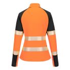 T173OBRL Portwest PW3 Hi-Vis női 1/4 cipzáras pulóver